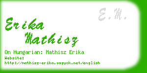 erika mathisz business card